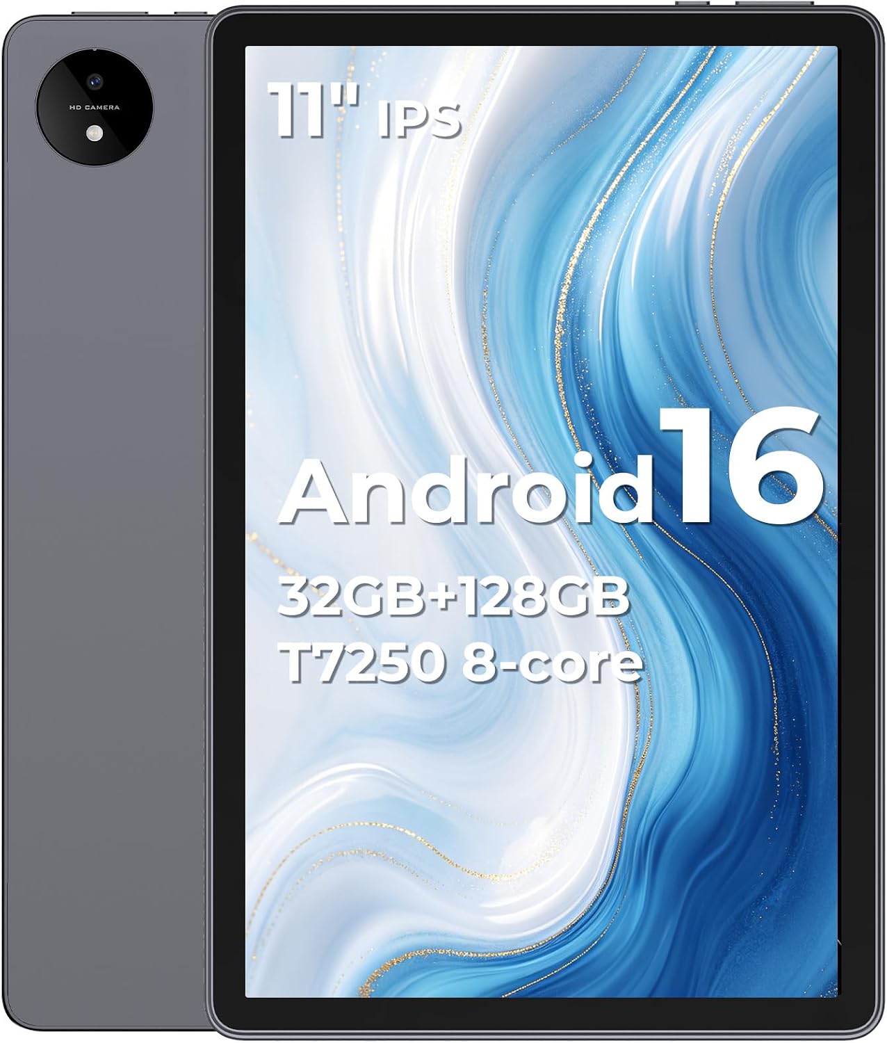 Android 16 平板電腦 11 英寸，Gemini AI，適合工作、學習和娛樂（灰色）