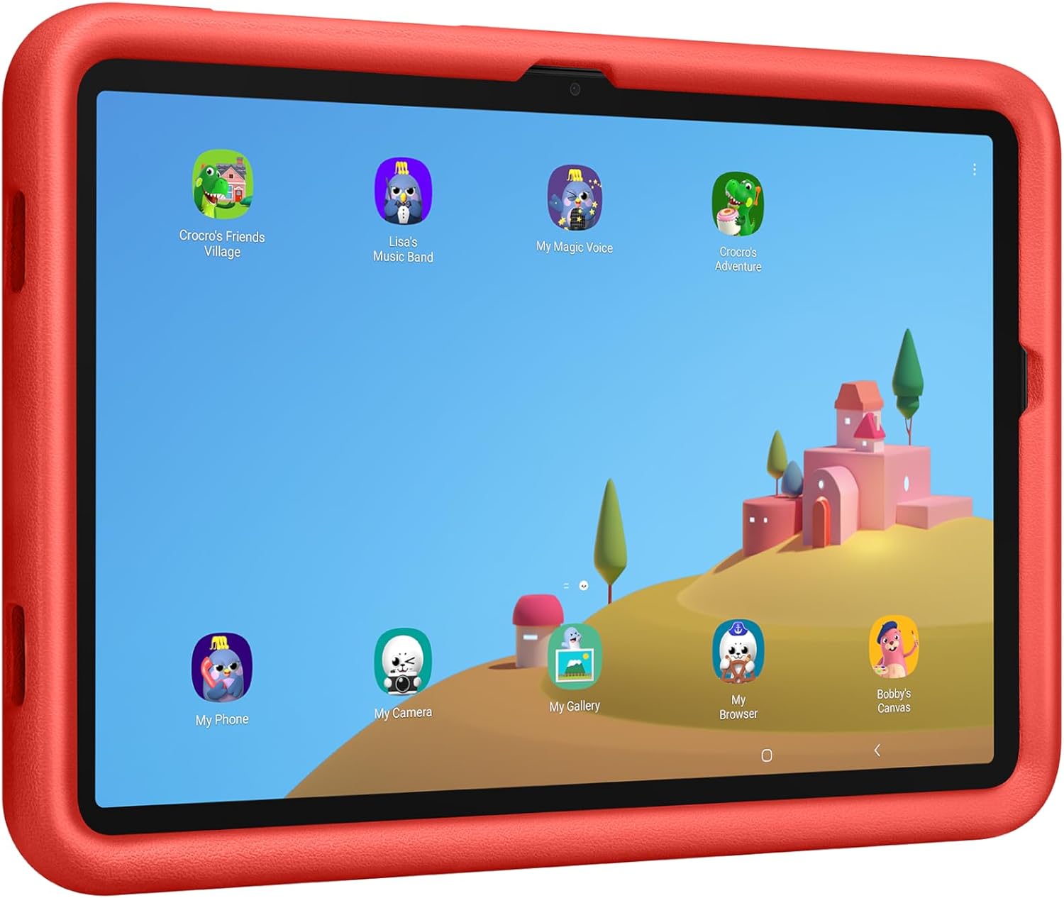 三星 Galaxy Tab A11+ 兒童版，128 GB Android 平板電腦，大顯示屏，耐用，纖薄，輕便，電池壽命長，美國版，紅色